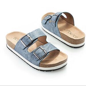 Corkys beach babe sandals snake blue size 38
